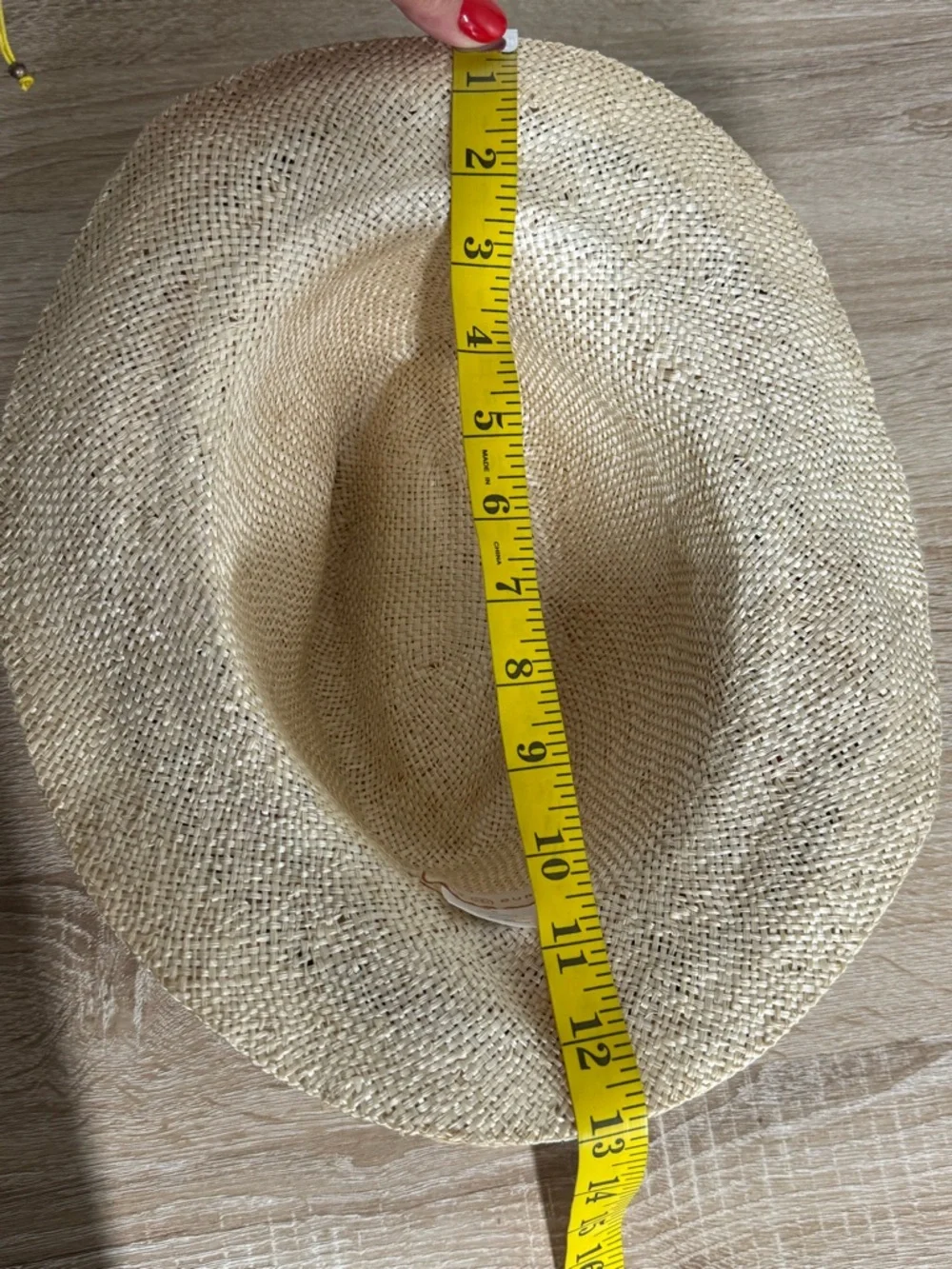 Tory Burch natural straw panama fedora boho hat OS